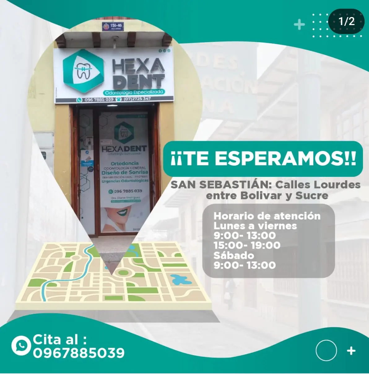 Ubicación de Hexadent en San Sebastián, Loja